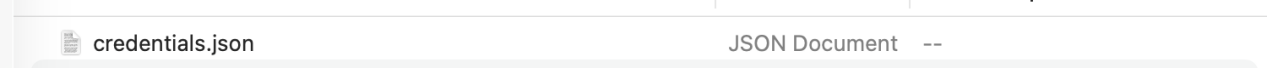 Figure 18 - Rename the downloaded file to credentials.json